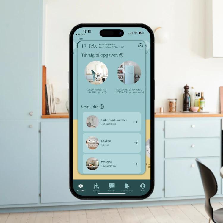 Tilpas din rengøringsservice nemt med Housekeeprs mobilapp.